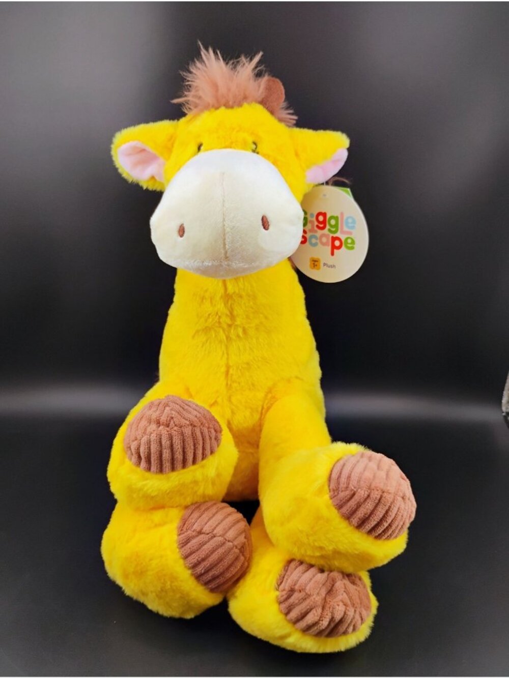 GiggleScape Plush Yellow Giraffe Stuffed Toy Soft & Cuddly For Ages 1+